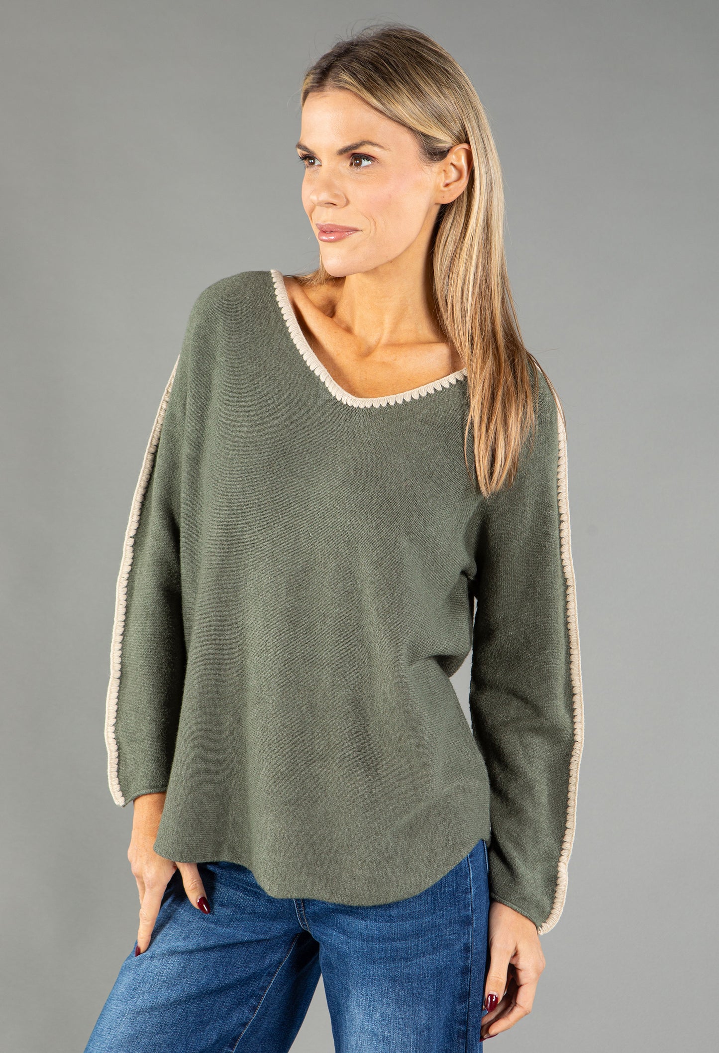 Blanket Stitch Pullover