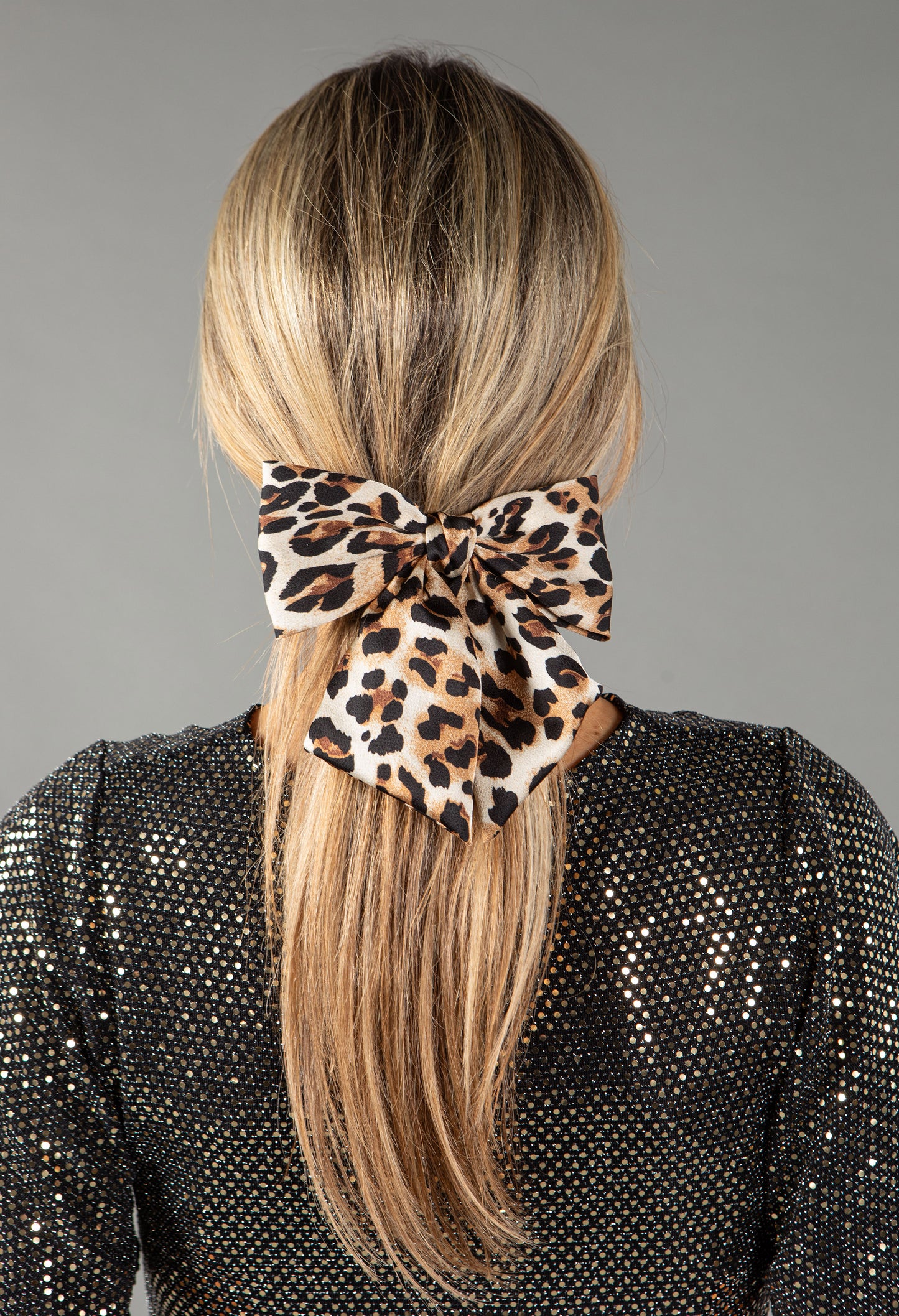 Small Leopard Print Hair Bow