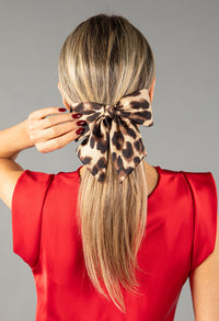 Large Leopard Print Hair Bow