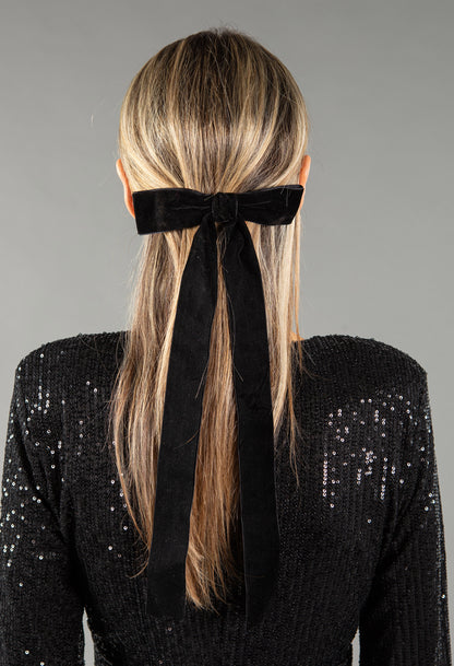 Long Velvet Bow