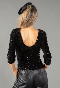 Velvet Sequin Top