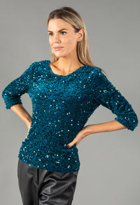 Velvet Sequin Top