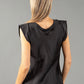 Cowl Neck Sleeveless Satin Top