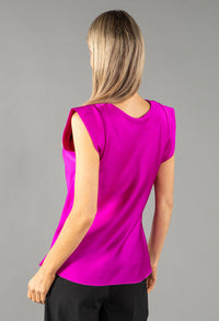 Cowl Neck Sleeveless Satin Top