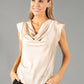 Cowl Neck Sleeveless Satin Top