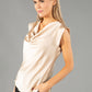 Cowl Neck Sleeveless Satin Top