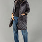 Quilted Coat with Leopard Lining