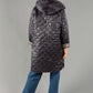 Quilted Coat with Leopard Lining