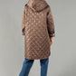 Quilted Coat with Leopard Lining