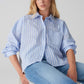 Fokia Striped Blue Shirt