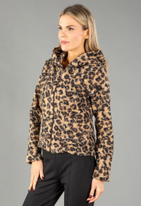 Leopard Print Hooded Jacket