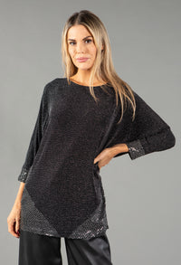 Sequin Sleeve Top