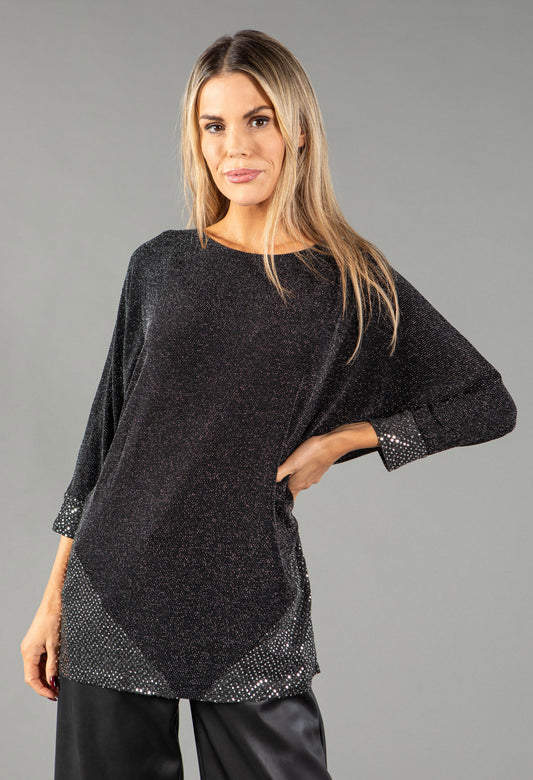 Sequin Sleeve Top