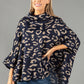 Leopard Batwing Sleeve Roll Neck Jumper