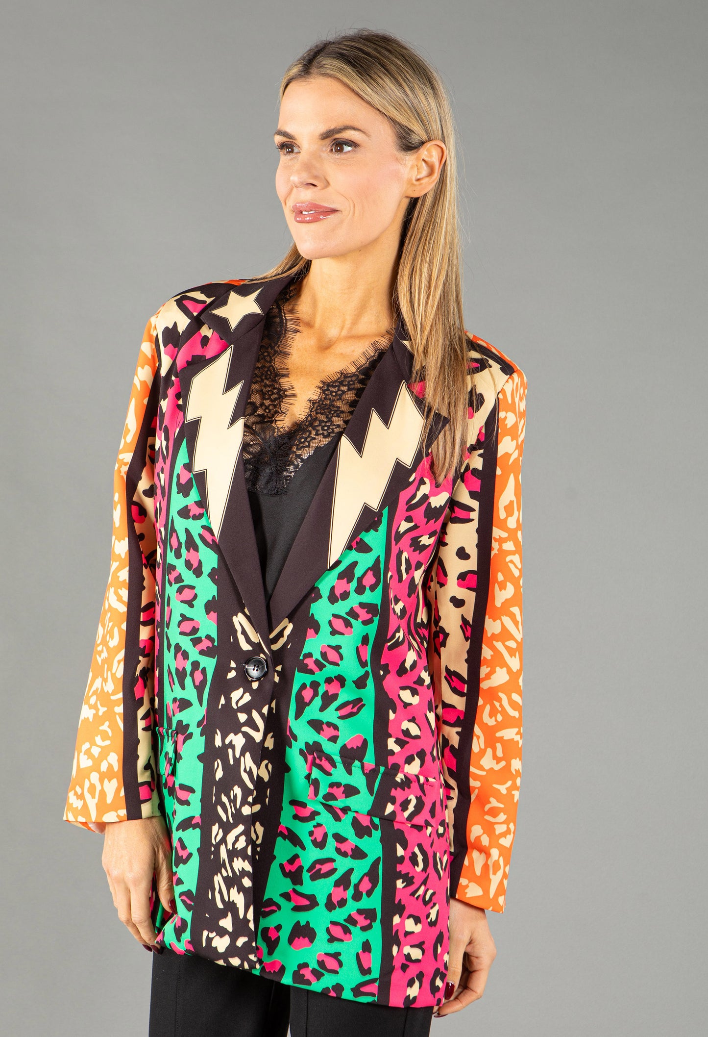 Leopard Print Colour Pop Blazer