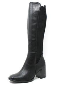 Ribbed Knee High Boot