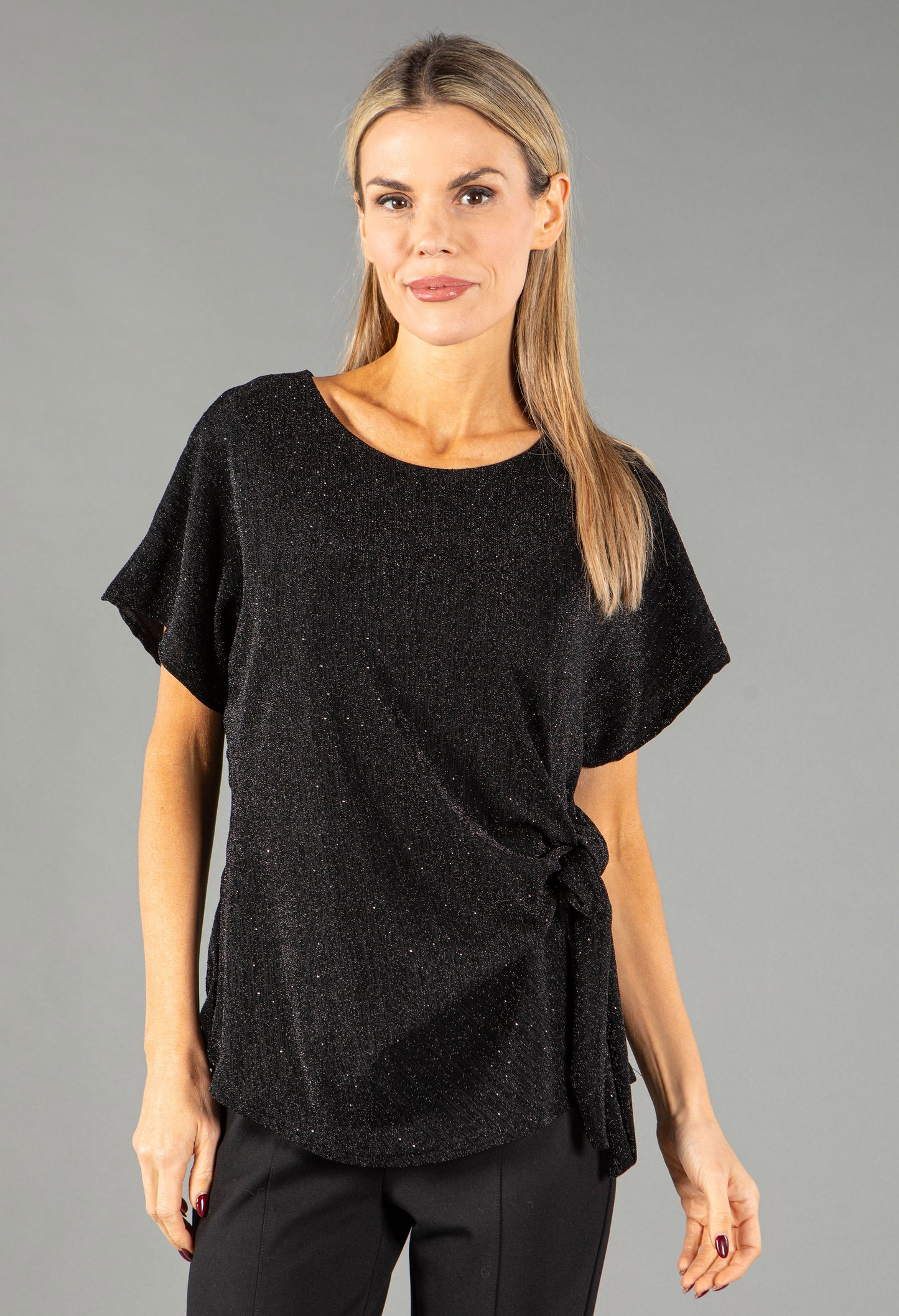 Lurex and Sparkle Side Tie Top