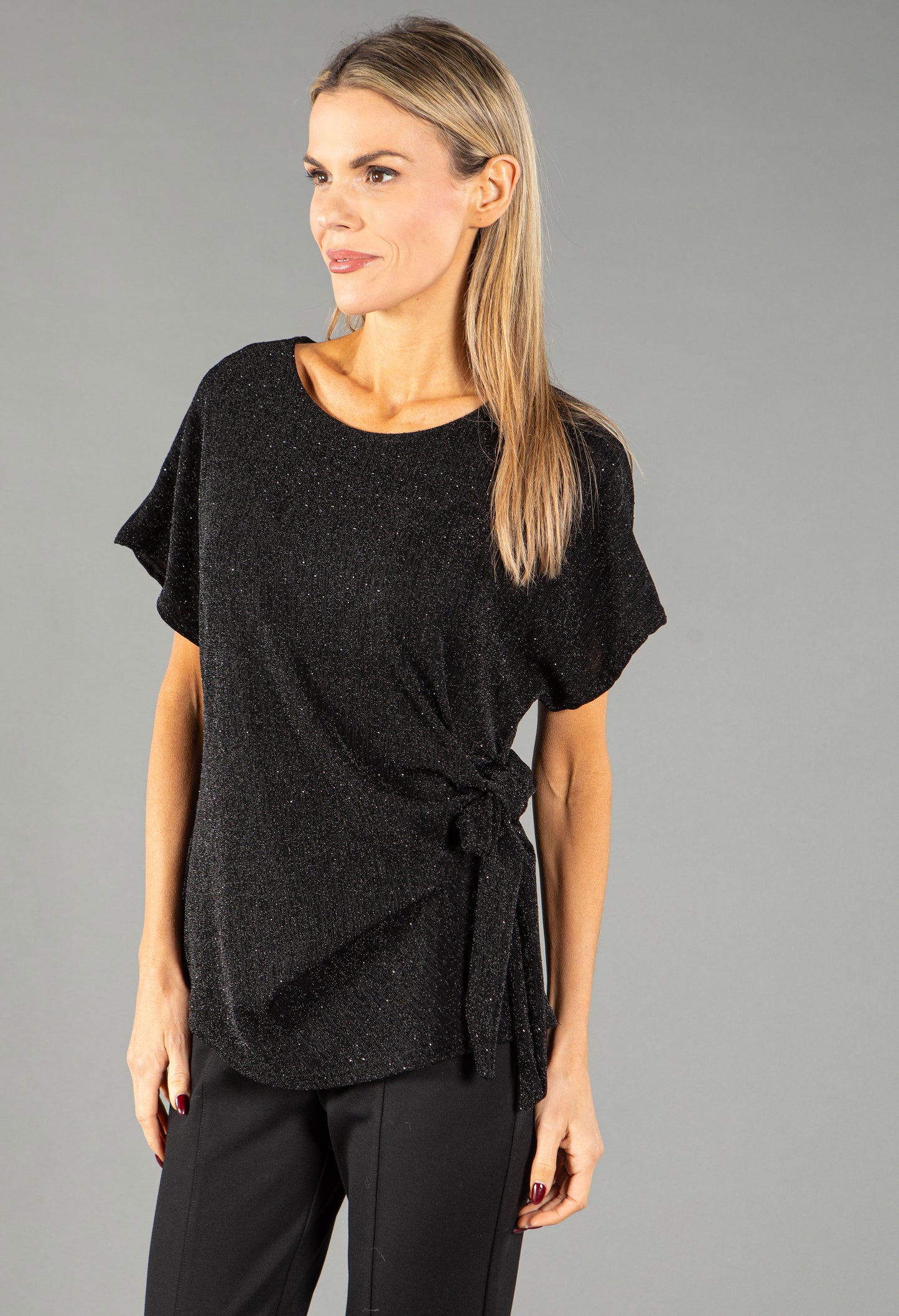 Lurex and Sparkle Side Tie Top