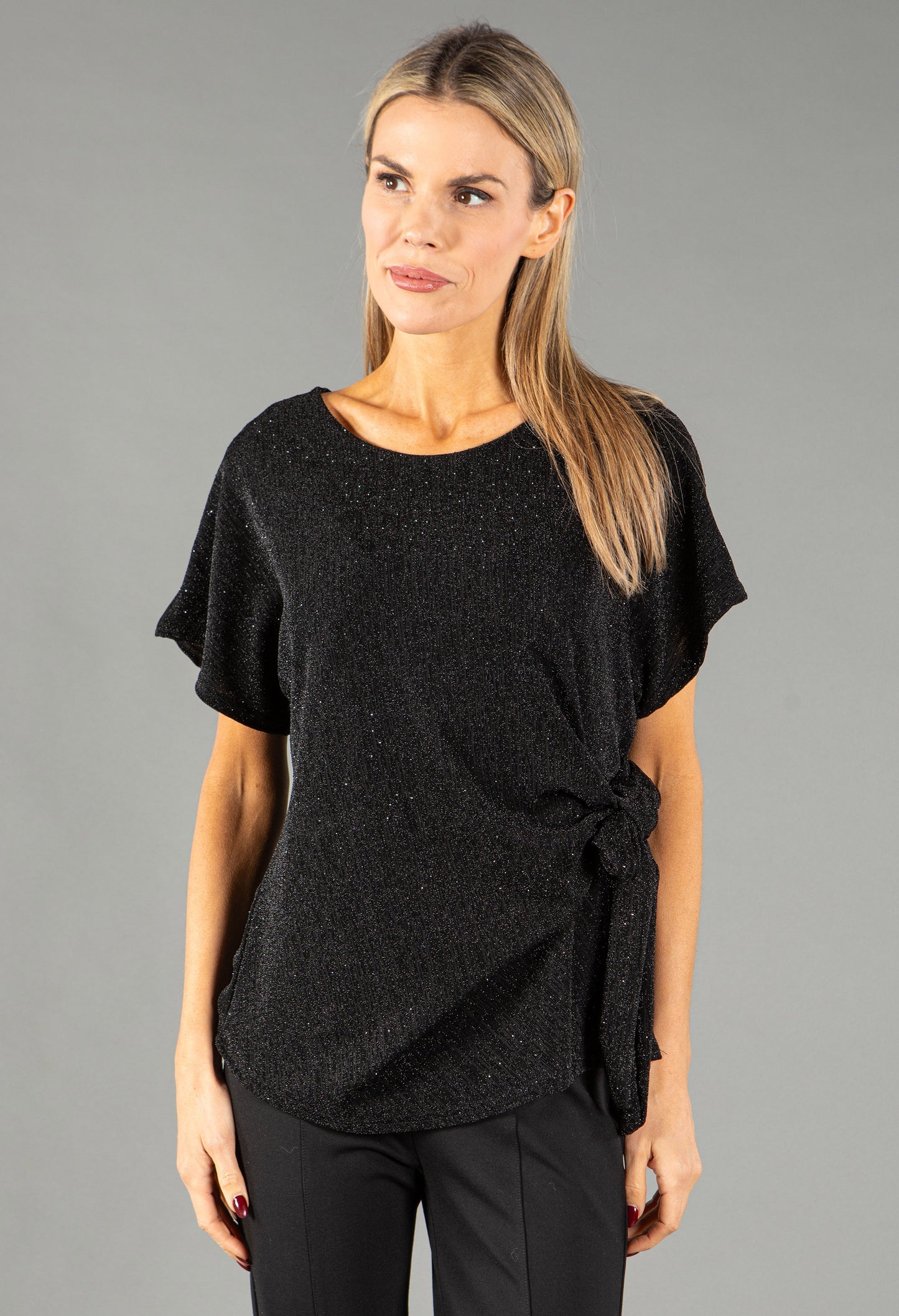 Lurex and Sparkle Side Tie Top