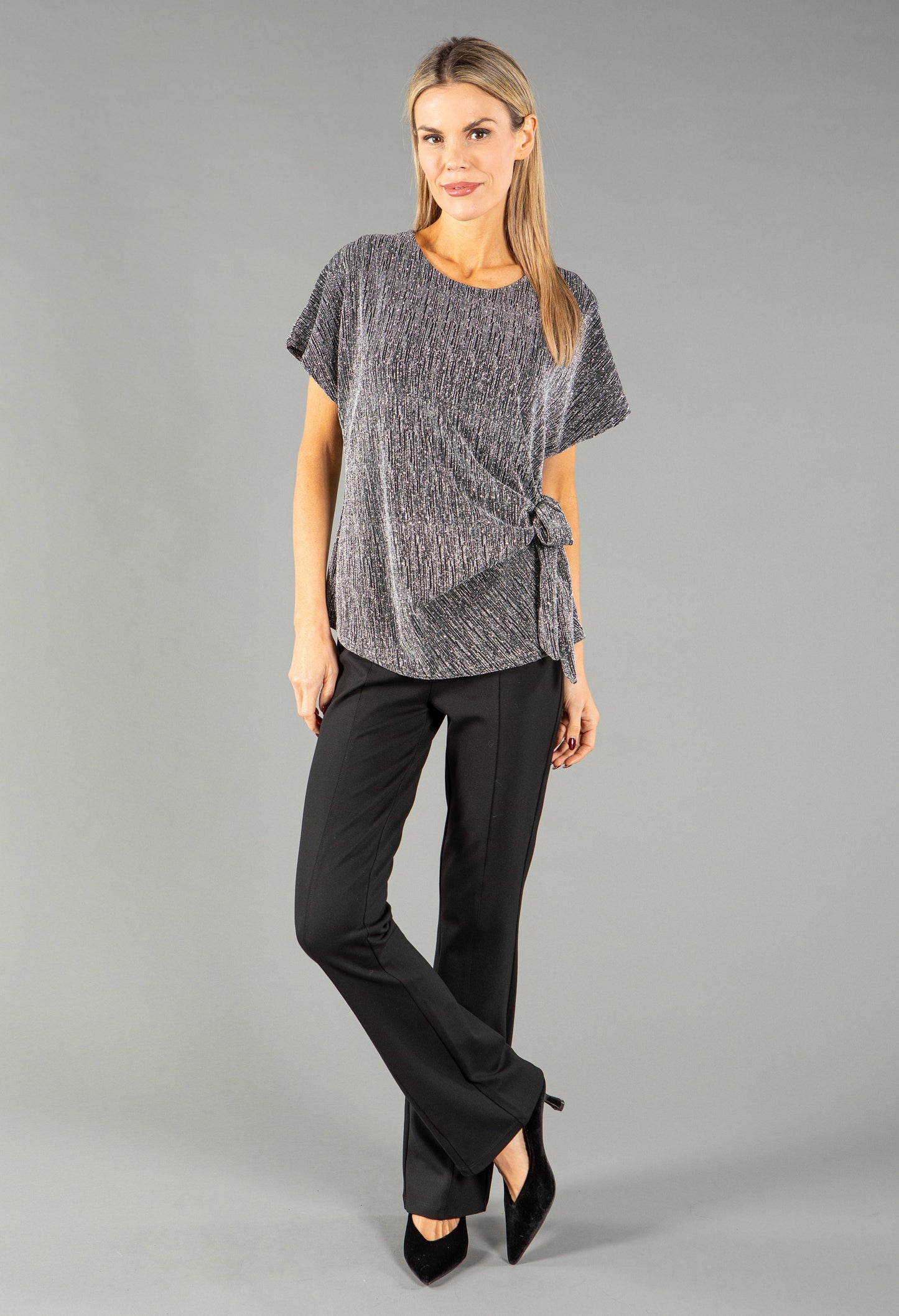 Lurex and Sparkle Side Tie Top