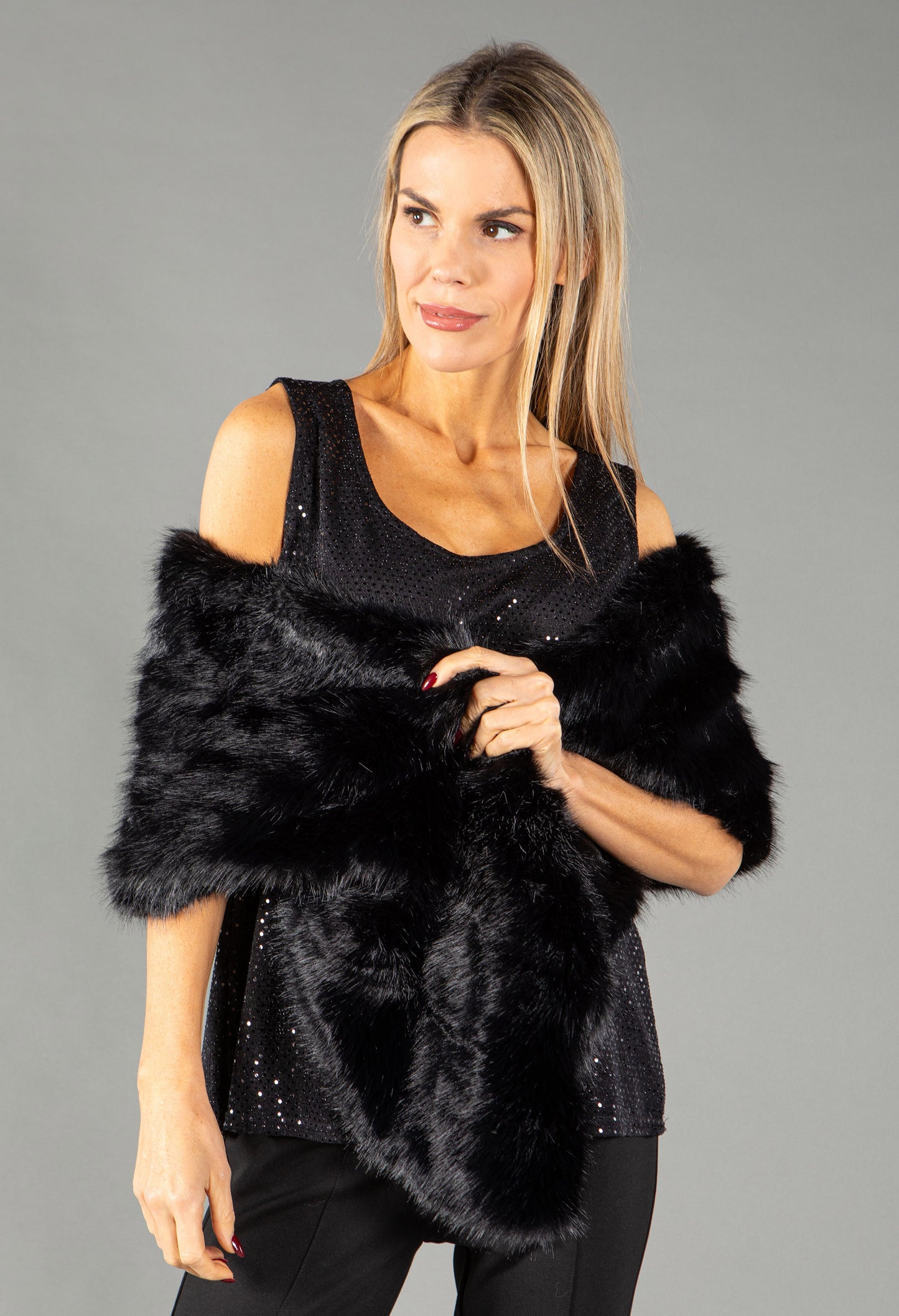 Faux Fur Shawl