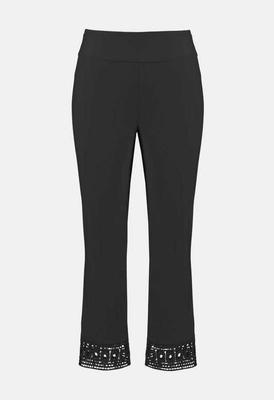 High-waisted Embroidered Trousers