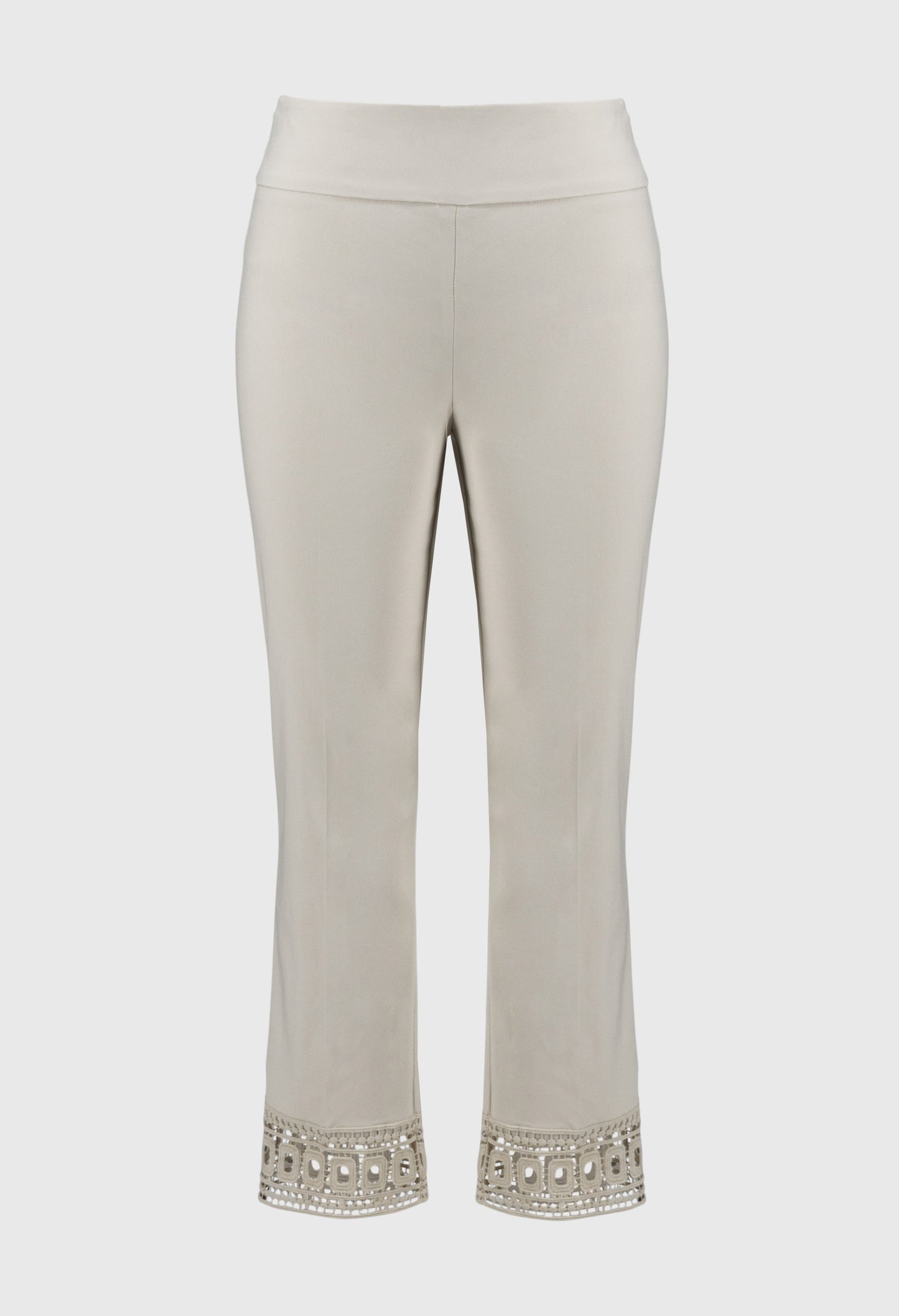 High-waisted Embroidered Trousers