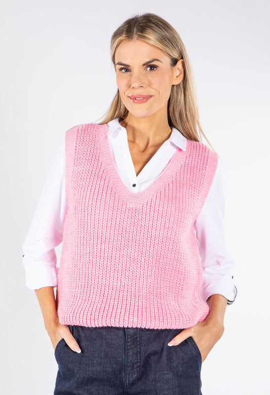 Soft Knit V Neck Vest