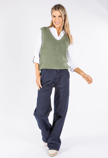 Soft Knit V Neck Vest