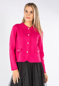 Fine Knit Buttoned Cardigan