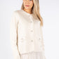 Fine Knit Buttoned Cardigan