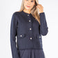 Fine Knit Buttoned Cardigan