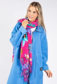 Tropical Floral Cashmere Touch Scarf