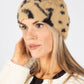 Leo Print Fluffy Hat