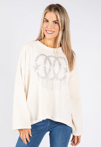 Cord Feel Diamante Pullover