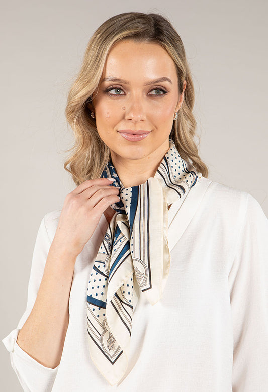 Satin Mixed Print Scarf