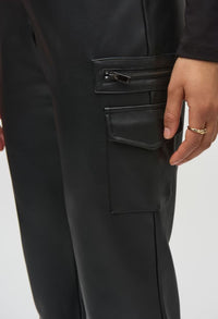 Leatherette Slim Fit Pull On Pants Style