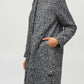 Relaxed Fit Knee-length Hooded Coat Style