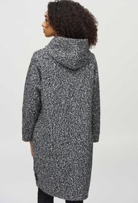 Relaxed Fit Knee-length Hooded Coat Style