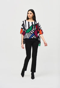 Bohemian Striped Dolman Blouse Style