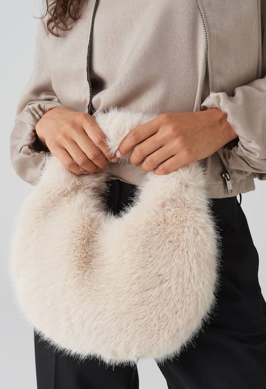 AFURY handbag with faux fur