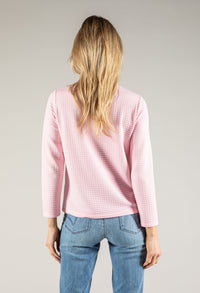 Textured Mock Neck Top