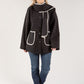 Blanket Stitch Coat with Scarf