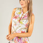 Floral Print Sleeveless Blouse