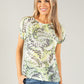 Faded Detail Leaf Print Top