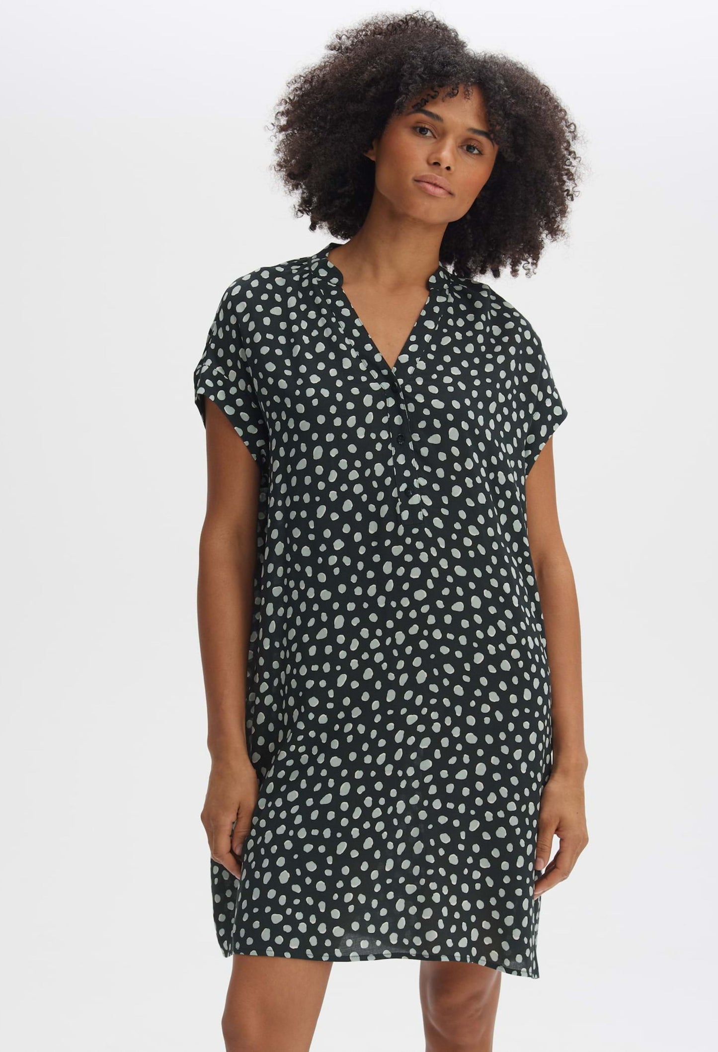 Wularo Dot Loose Blouse Dress