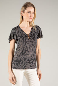 Foil Detail Top