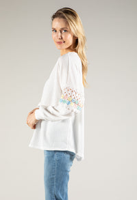 Pastel Sleeve Detail Top