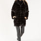 Longline Hooded Faux Fur Coat