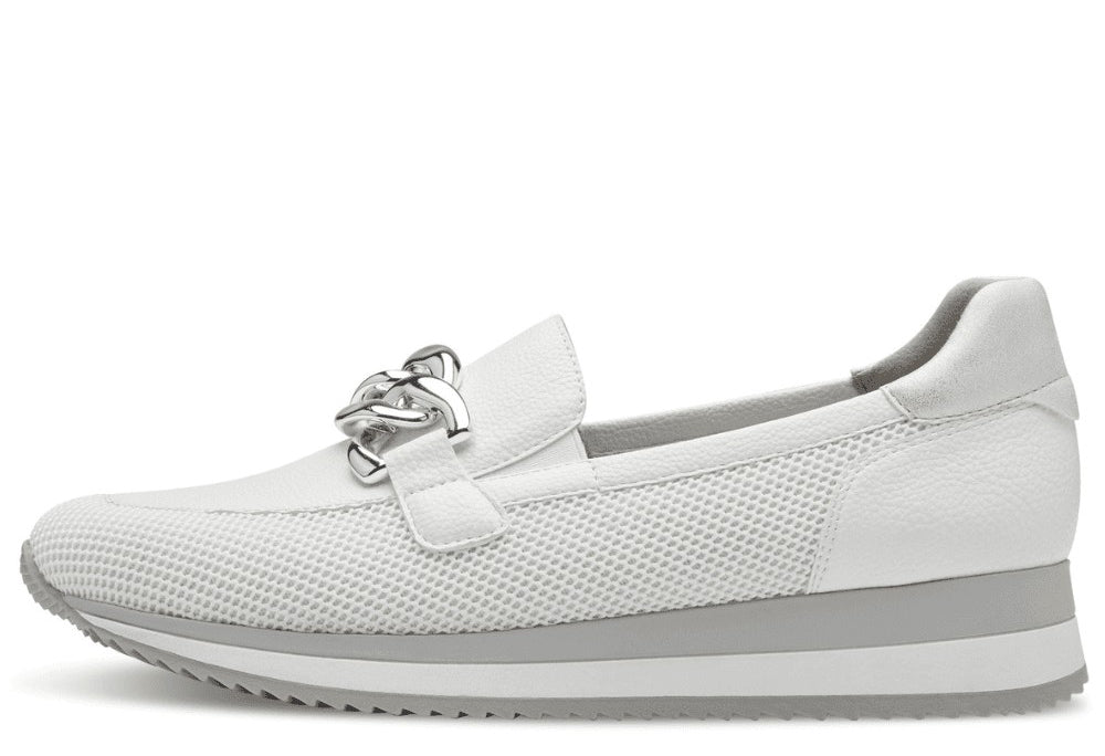 Mesh Loafer with Silver Chain